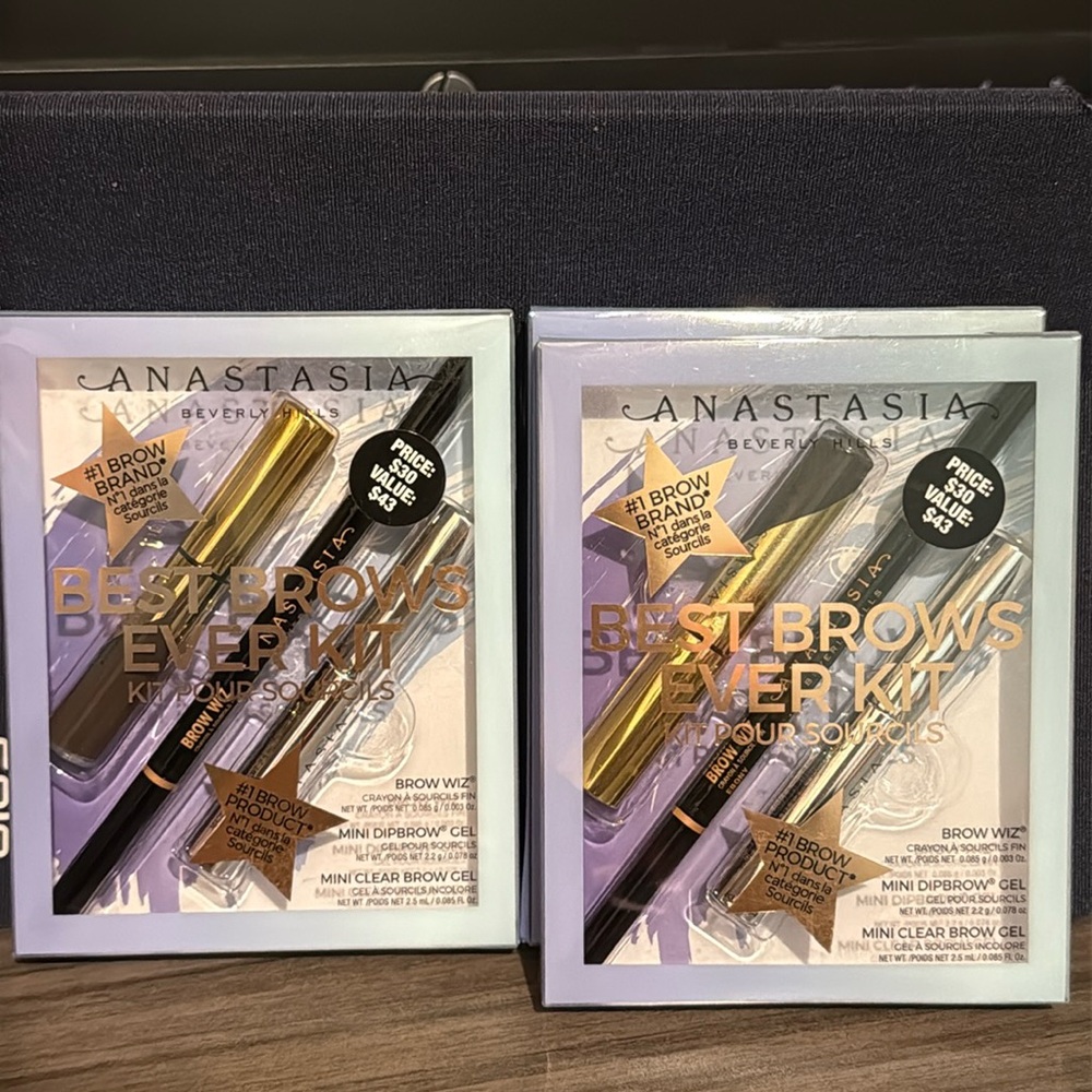 Anastasia Beverly Hills Best Brow Kit in Dark Brown & Ebony BNIB Selling Each